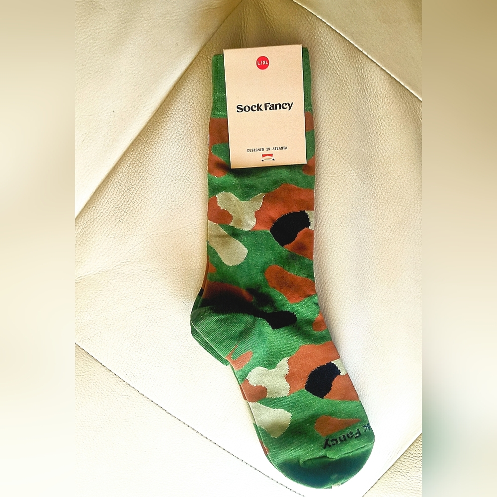 Sock Fancy Camo Crew Sock Fits Men's 8-14